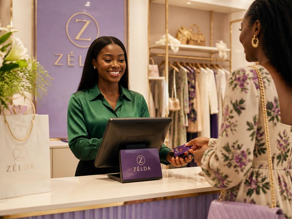 Caisse Shopix POS dans une boutique de mode luxueuse